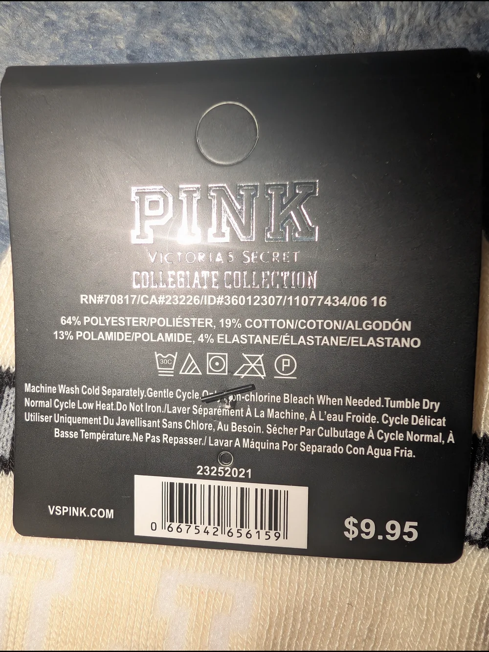 PINK Victoria's Secret Black Logo Leggings with NWT Socks